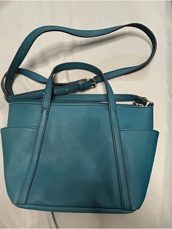 Liz Claiborne Handbags - Liz Claiborne Teal Shoulder Bag with Gold-Tone Hardware
